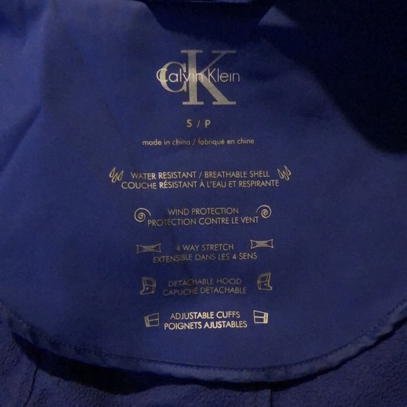 Violet Calvin Klein weather resistant ,  soft shell 3/4 length fitted jacket - Picture 7 of 9